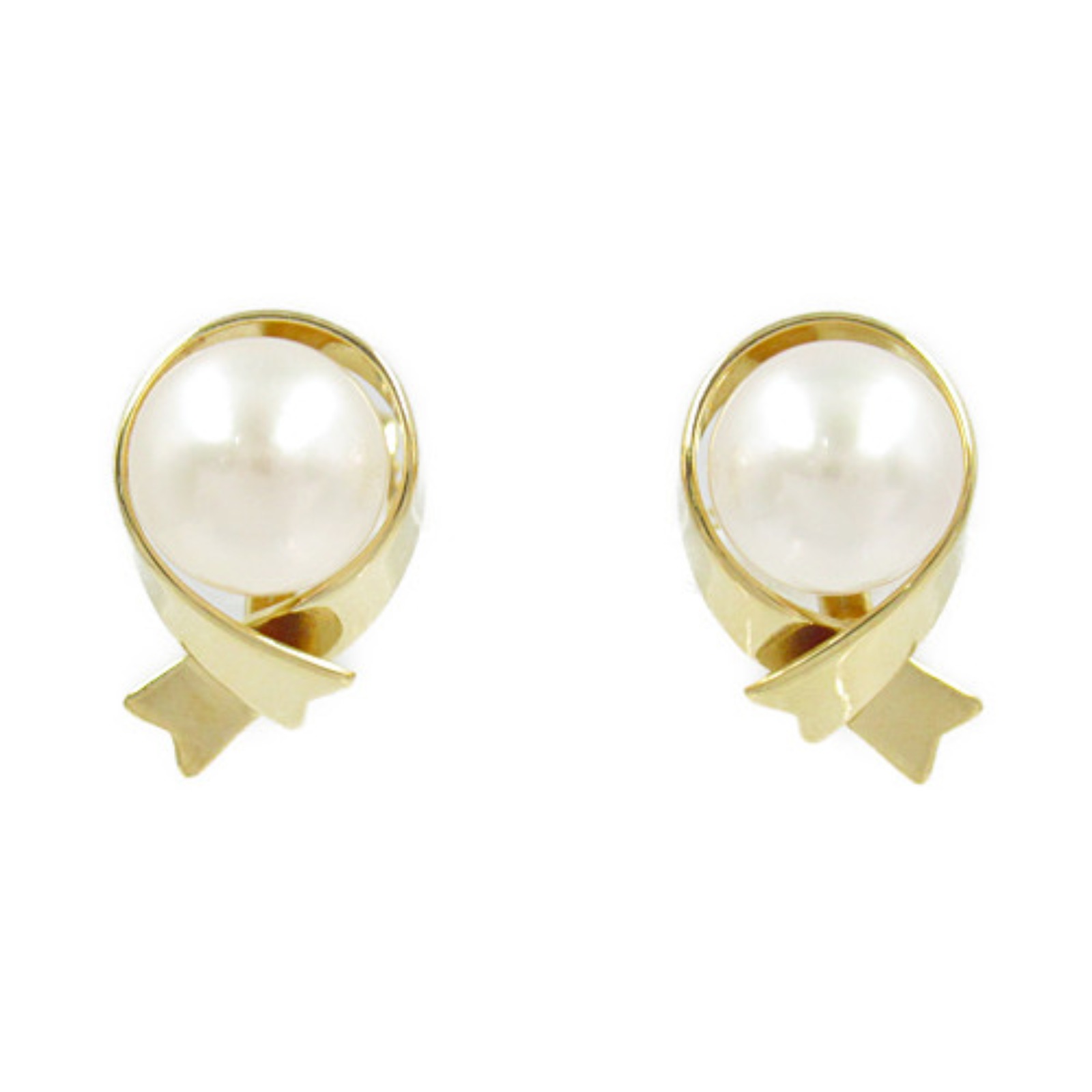 ミキモト MIKIMOTO パール ピアス ピアス ジュエリー K18(イエローゴールド) パール レディース ホワイト系 【中古】