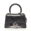 【4万円OFFクーポン対象×P5倍】バレンシアガ BALENCIAGA HOURGLASS XS ハンドバッグ バッグ レザー レディース ブラック系 5928331LR671000 【新品】(4)