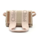 クロエ Chloe WOODY CANVAS SHOULDER BAG ショルダーバッグ バッグ ファブリック レザー レディース ベージュ系 / ピンク系 / ブラウン系 CHC24AS681L1726Y 【新品】