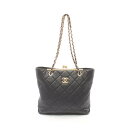 【6万円OFFクーポン対象×P5倍】シャネル CHANEL マトラッセ トートバッグ バッグ レザー レディース ブラック系 AS4488 【中古】
