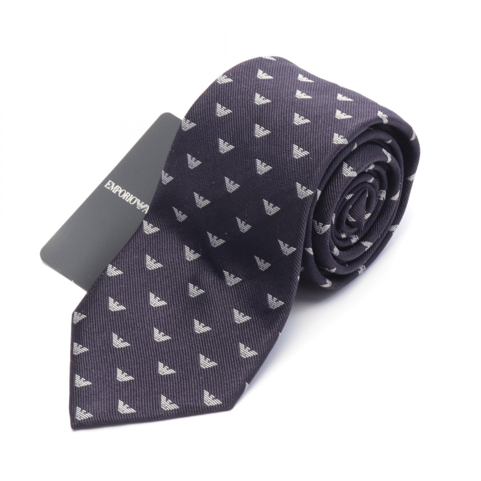 【ポイント5倍】エンポリオ・アルマーニ Emporio Armani ネクタイ 衣料品 シルク メンズ ネイビー系 プレゼント 誕生日 記念日 ブランド 送料無料【新品】