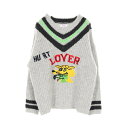 【20%OFFクーポン×P5倍】イーアールエル ERL Hurt Lover Varsity Knit ニット 衣料品 トップス ウール アクリル / アルパカ...