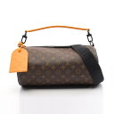 ルイ・ヴィトン LOUIS VUITTON ソフトポロションMM ハンドバッグ バッグ PVCコーティングキャンバス レザー モノグラム・マカサー レディース ブラウン系 / オレンジ系 M46691 【中古】(4)