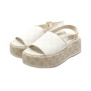 グッチ GUCCI GGスプリーム サンダル 靴 PVCコーティングキャンバス レディース ホワイト系 701153 【中古】