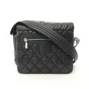 【7%OFFクーポン対象】シャネル CHANEL コココクーン スモール メッセンジャー ショルダーバッグ バッグ ナイロン レザー レディース ブラック系 A48616 【中古】(4)