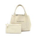 【ポイント5倍】バレンシアガ BALENCIAGA NAVY CABAS S ネイビーカバ トートバッグ バッグ レザー レディース アイボリー系 339933...