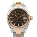 【7%OFFクーポン対象】ロレックス ROLEX デイトジャスト ランダム番 腕時計 時計 K18PG(ピンクゴールド) ステンレススチール レディース ブラウ...