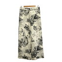 ディオール Dior ワイドパンツ パンツ 衣料品 ボトムス シルク レディース ホワイト系 111P38A6785 【中古】