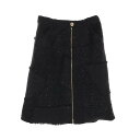 【7%OFFクーポン対象】シャネル CHANEL スカート 衣料品 ボトムス ウール レディース ブラック系 【中古】
