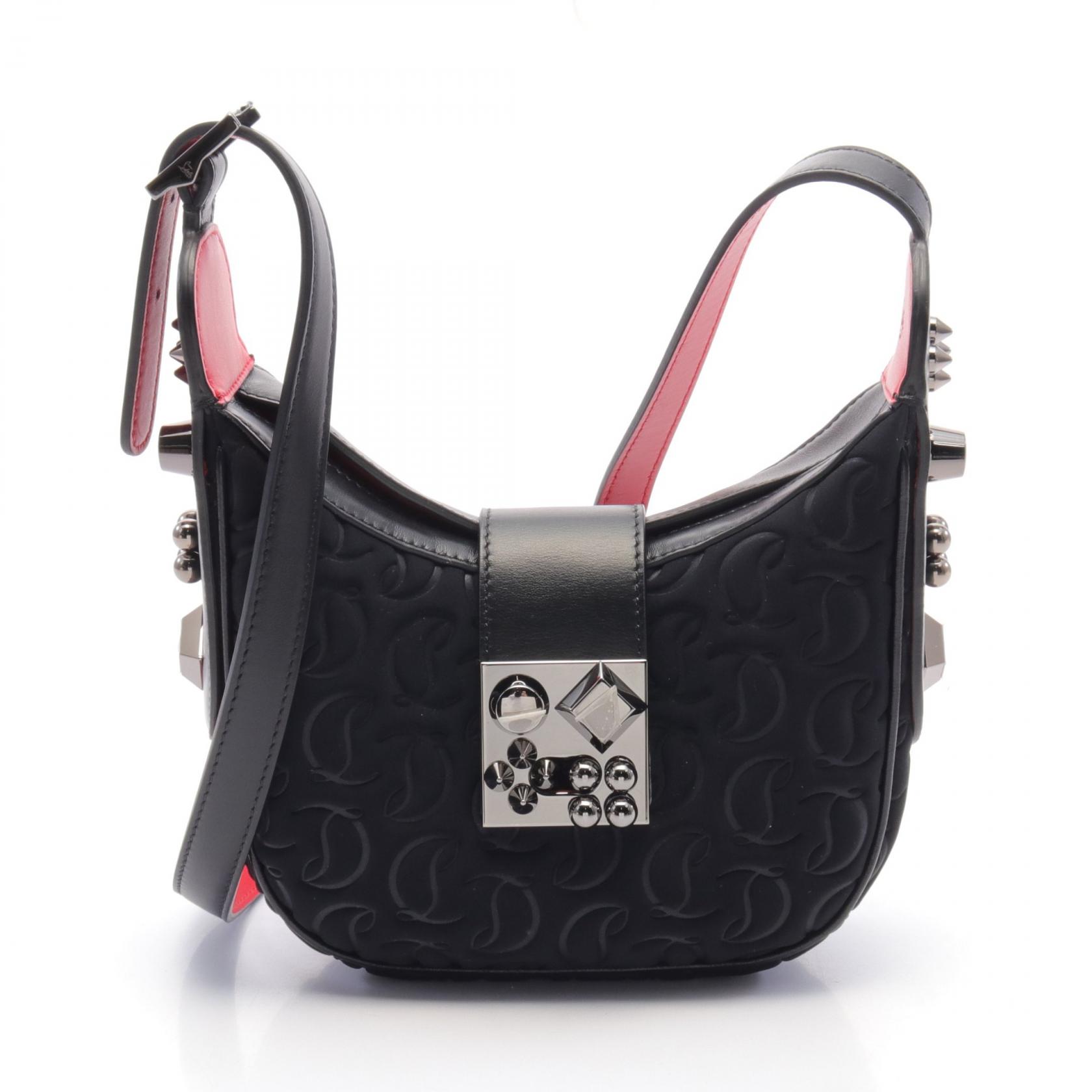 クリスチャンルブタン Christian Louboutin CARSKY ホーボー ショルダーバッグ バッグ レザー ネオプレン レディース ブラック系 / レッド系 1225183B078 【新品】