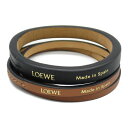 【2千円OFFクーポン対象】ロエベ LOEWE バングル ブレスレット ブレスレット アクセサリー レザー レディース ブラック系 / ブラウン系 【中古】