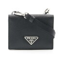 プラダ PRADA SAFFIANO TRIANG カードケース アクセサリー サフィアーノレザー レディース ブラック系 2MR035QHHF0002 【新品...