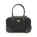 プラダ PRADA RE-EDITION 1978 RE-NYLON TESSUTO+SAFFIANO ミディアム ダブルハンドル ハンドバッグ バッグ ナイロン サフィアーノレザー レディース ブラック系 1BB115R064F0002 【新品】