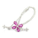 【5%OFFクーポン対象】ジュエリー JEWELRY ルビー ダイヤモンド トップ ペンダントトップ ジュエリー ダイヤモンド ルビー/K14WG レディース レッド系 / クリア系 ルビー 3.9g 【中古】