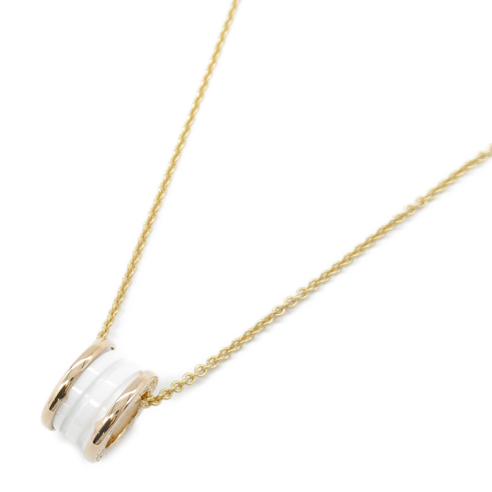 【10%OFFクーポン対象】ブルガリ BVLGARI B-zero1 ビーゼロワン ネックレス ネックレス ジュエリー K18PG(ピンクゴールド) セラミック...