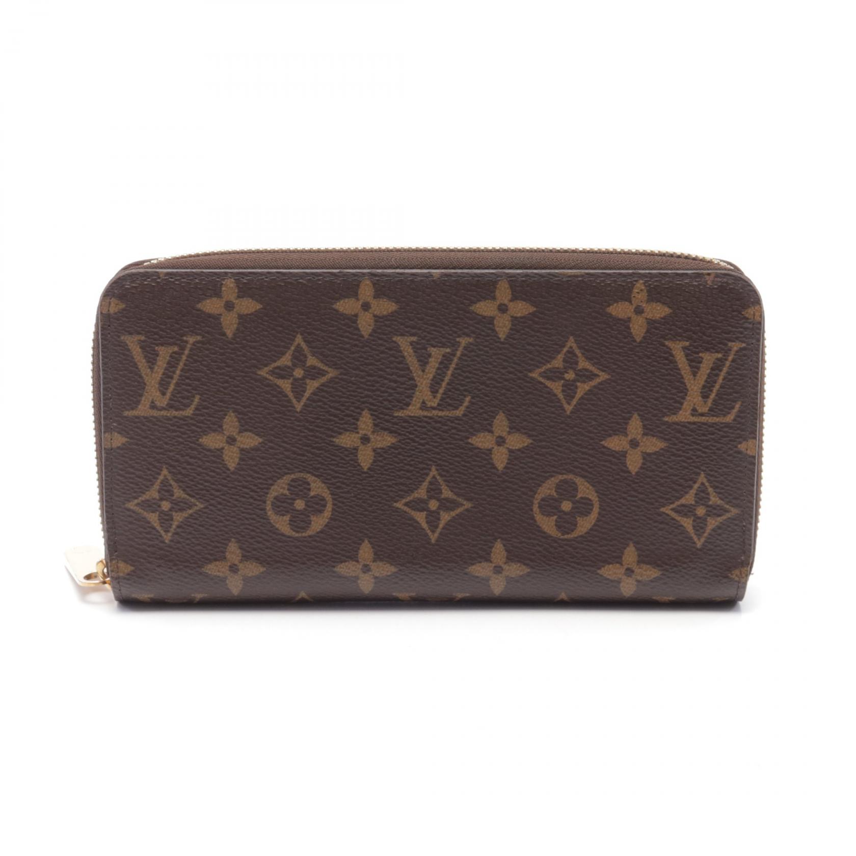【15%OFFクーポン対象】ルイ・ヴィトン LOUIS VUITTON ジッピーウォレット ラウンド長財布 財布 PVCコーティングキャンバス モノグラム レディース ブラウン系 / ピンク系 M41895 【中古】