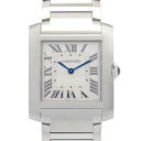 【6万円OFFクーポン対象×P5倍】カルティエ CARTIER タンクフランセーズ MM 腕時計 時計 ステンレススチール ボーイズ シルバー系 WSTA0074 【中古】(2)