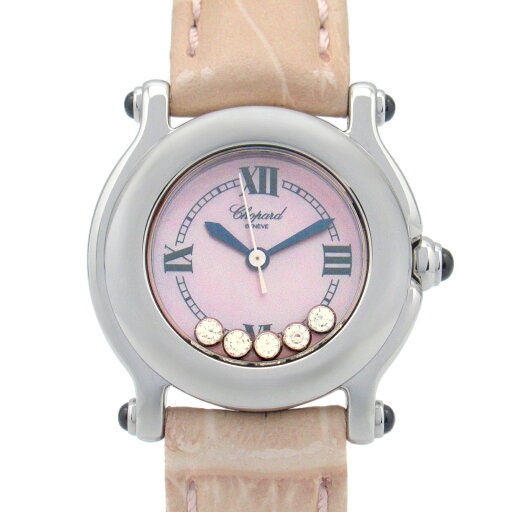 【7%OFFクーポン対象】ショパール Chopard ハッピースポーツ 腕時計 時計 ステンレススチール クロコ革 レディース ピンク系 ピンクシェル 27/8245-23 【中古】 【7%OFFクーポン対象】ショパール Chopard ハッピースポーツ 腕時計 時計 ステンレススチール クロコ革 レディース ピンク系 ピンクシェル 27/8245-23 【中古】