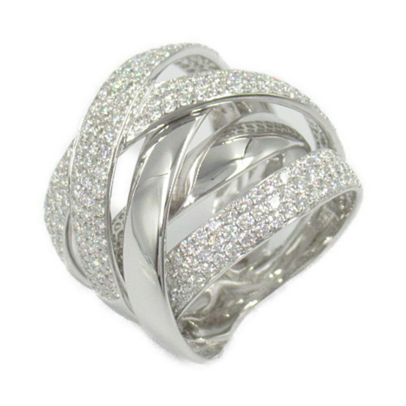 【20%OFFクーポン対象】ジュエリー JEWELRY ダイヤモンド リング リング・指輪 ジュエリー K18WG(ホワイトゴールド) ダイヤモンド レディース クリア系 ダイヤ 12.4g 【中古】