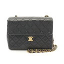 シャネル CHANEL マトラッセ ショルダーバッグ バッグ ラムスキン(羊革) レディース ブラック系 【中古】