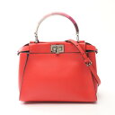 【7%OFFクーポン対象】フェンディ FENDI ミニピーカブー アイコニック ハンドバッグ バッグ レザー レディース レッド系 8BN316 【中古】(4)