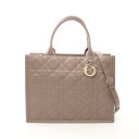 ディオール Dior BOOK TOTE ブックトート ミディアム マクロカナージュ トートバッグ バッグ レザー レディース ベージュ系 M1324 OWHP M30GU 【中古】