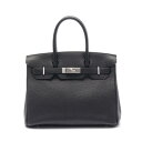 【7%OFFクーポン対象】エルメス HERMES バーキン30 ハンドバッグ バッグ トゴ トゴ レディース ブラック系 【中古】