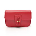【15%OFFクーポン対象】セリーヌ CELINE ウエストバッグ バッグ レザー レディース レッド系 190753 【中古】