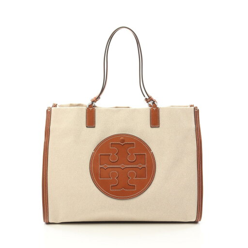 【7%OFFクーポン×P5倍】トリーバーチ Tory Burch エラ トートバッグ バッグ キャンバス レザー レディース ベージュ系 / ブラウン系 87355928 【中古】 【7%OFFクーポン×P5倍】トリーバーチ Tory Burch エラ トートバッグ バッグ キャンバス レザー レディース ベージュ系 / ブラウン系 87355928 【中古】