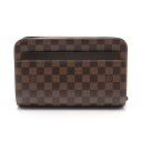 【15%OFFクーポン×P5倍】ルイ・ヴィトン LOUIS VUITTON サンルイ セカンドバッグ クラッチバッグ バッグ PVCコーティングキャンバス レザー ダミエ メンズ ブラウン系 N51993 【中古】(4)