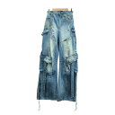 【20%OFFクーポン対象】エゴンラボ EGONLAB CARGO ELEVATED パンツ 衣料品 ボトムス コットン メンズ ブルー系 【中古】(4)