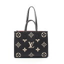 【4万円OFFクーポン対象×P5倍】ルイ・ヴィトン LOUIS VUITTON オンザゴーMM トートバッグ バッグ グレインレザー モノグラム・アンプラント ...