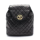 【6万円OFFクーポン対象×P5倍】シャネル CHANEL マトラッセ リュックサック バックパック バッグ ラムスキン(羊革) レディース ブラック系 【中古...