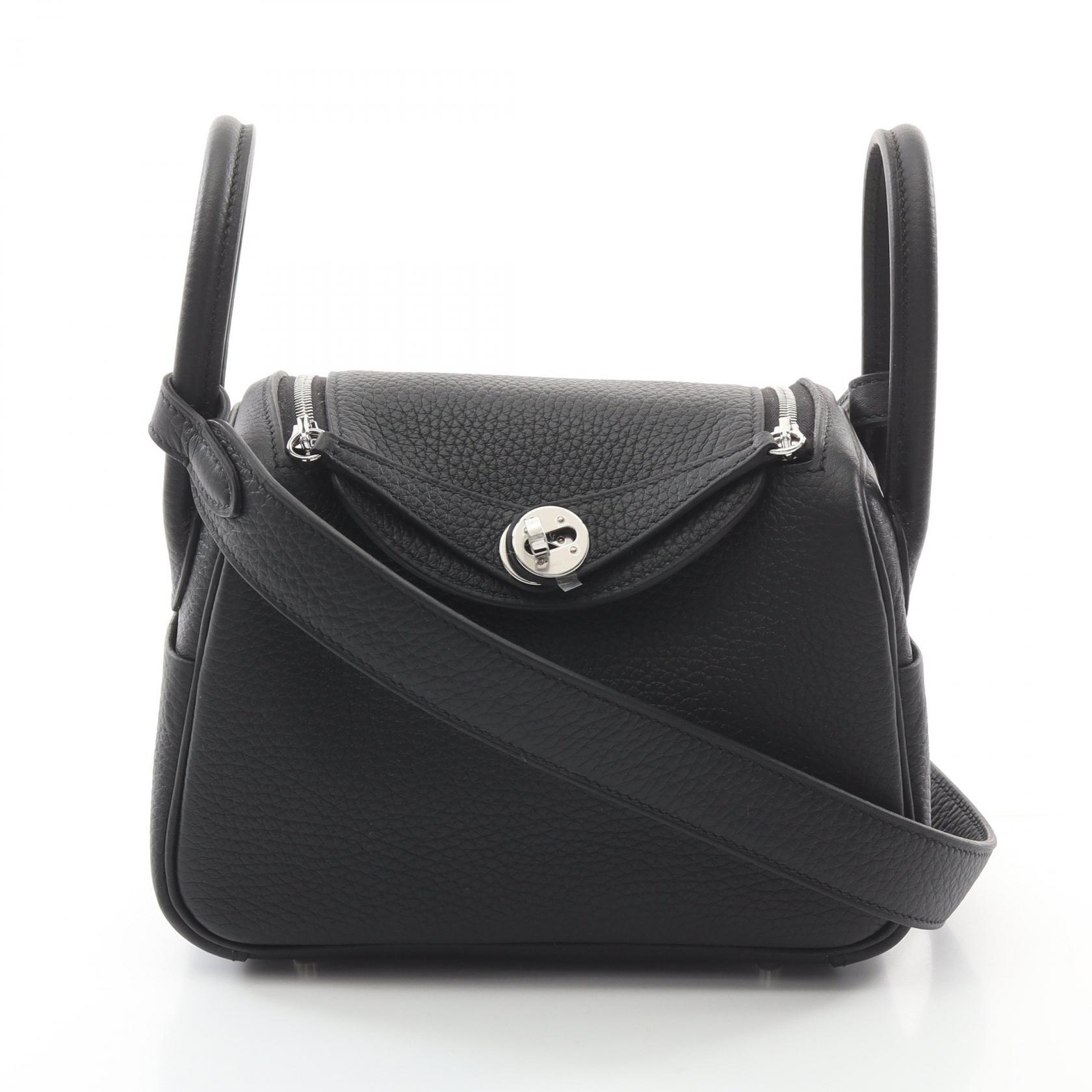 エルメス HERMES リンディ ミニ ショルダーバッグ バッグ トリヨンクレマンス トリヨンクレマンス レディース ブラック系 【中古】