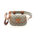【7千円OFFクーポン対象×P5倍】グッチ GUCCI バンブー 1947 ミニ ベルトバッグ ウエストバッグ ボディバッグ バッグ PVCコーティングキャンバ...