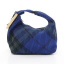 バーバリー BURBERRY ミニ ペグ ダッフルバッグ ハンドバッグ バッグ ニットファブリック レディース ブルー系 / グリーン系 8082419 【中古】