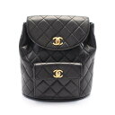 【6万円OFFクーポン対象×P5倍】シャネル CHANEL マトラッセ リュックサック バックパック バッグ ラムスキン(羊革) レディース ブラック系 A10...