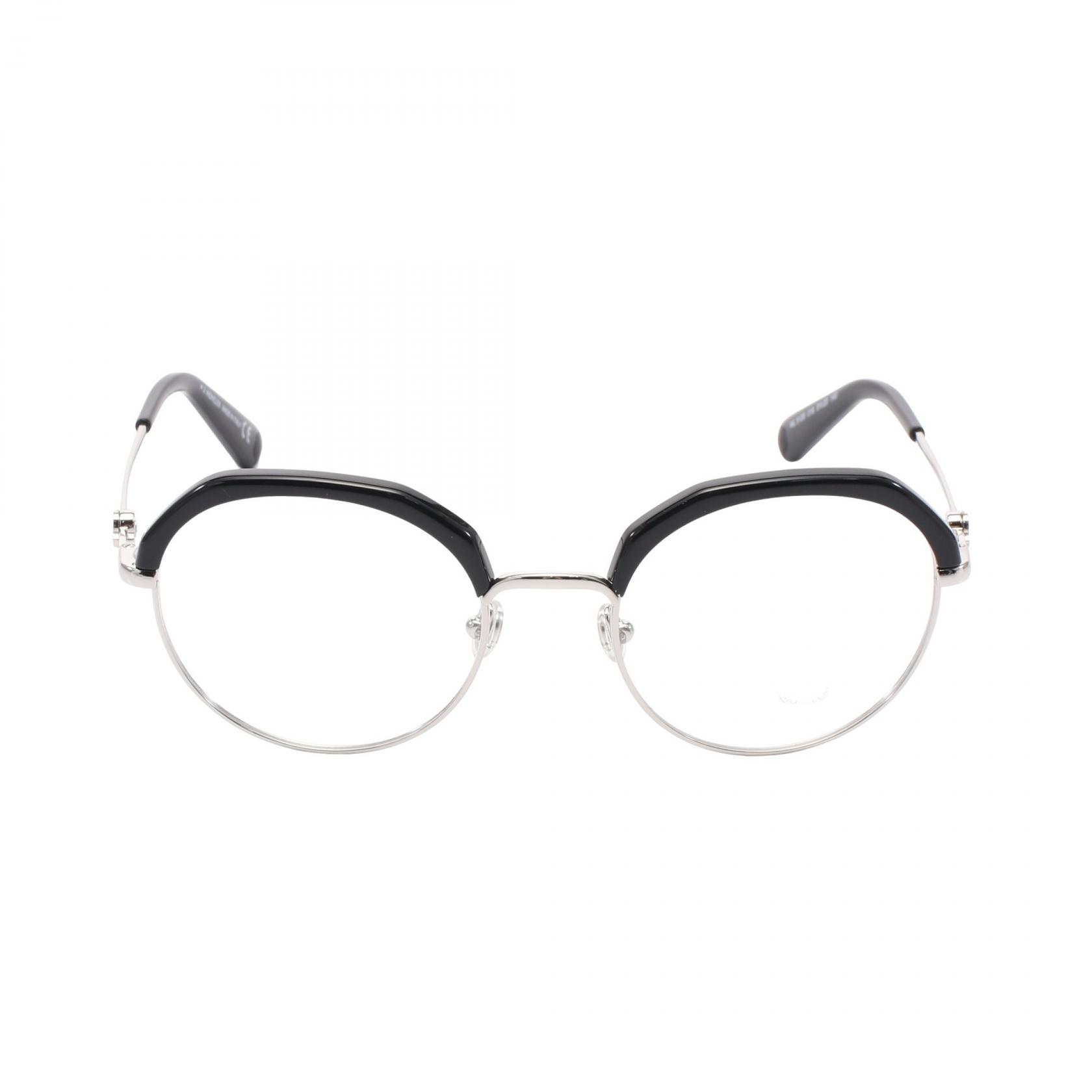 【まとめ買い10%OFF対象】モンクレール MONCLER メガネ 衣料品 プラスチック / メタル メンズ レディース ブラック系 / シルバー系 5126016(51) 【新品】