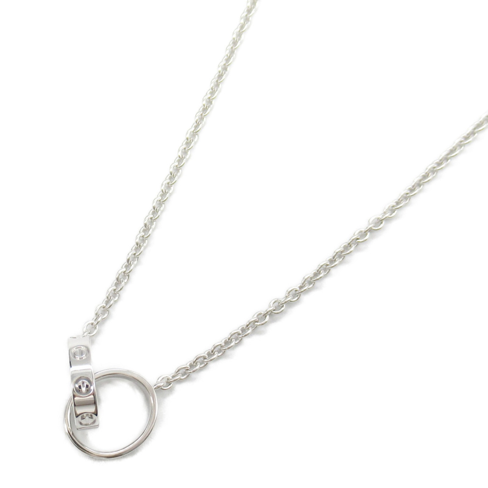 【10%OFFクーポン対象】カルティエ CARTIER ベビーラブ ネックレス ネックレス ジュエリー K18WG(ホワイトゴールド) メンズ レディース シル...