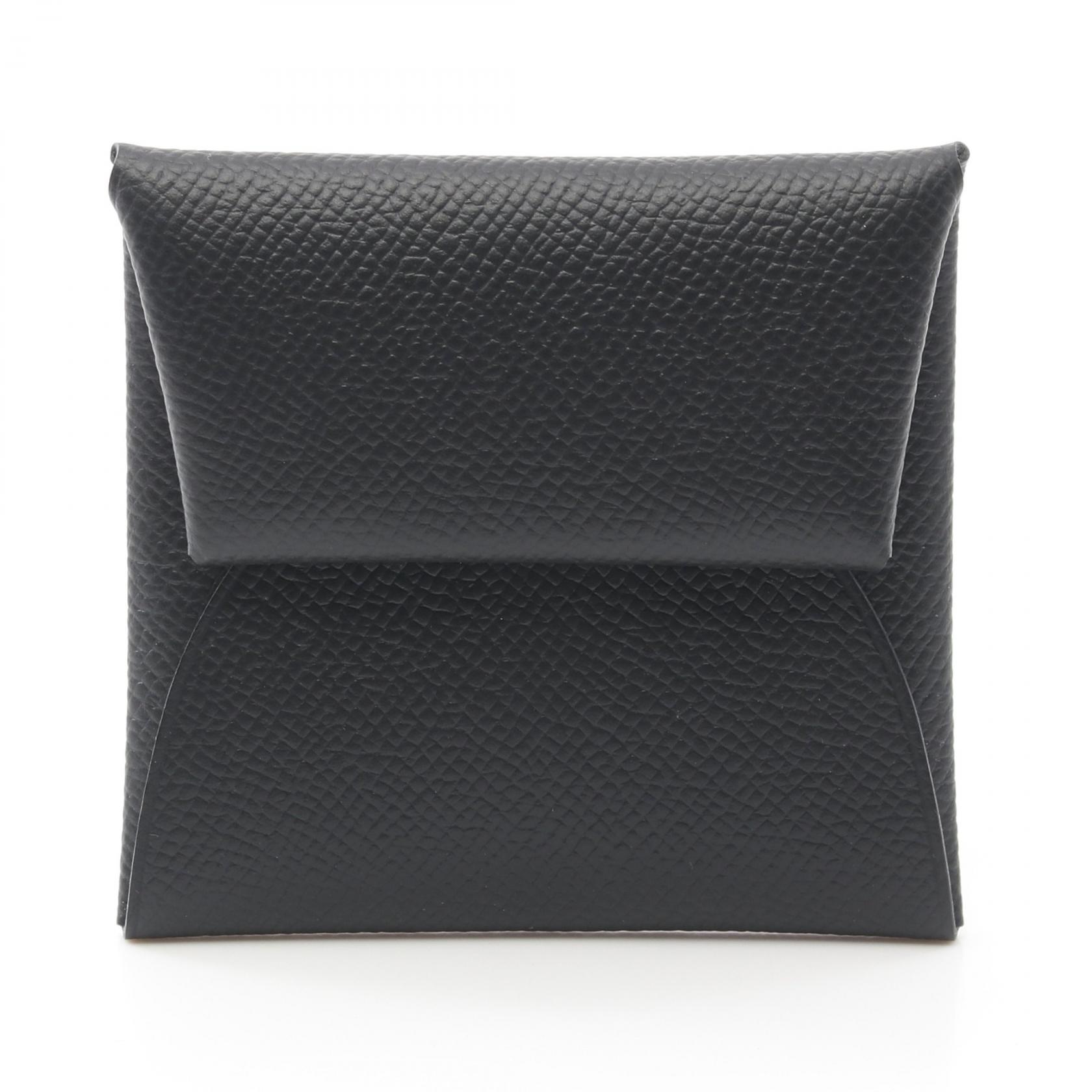 【ポイント5倍】エルメス HERMES バスティア コインケース 財布 レザー ヴォーエプソン ヴォーエプソン レディース ブラック系 【中古】