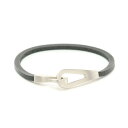 【7%OFFクーポン×P5倍】エルメス HERMES ジャンボ ジェット ブレスレット アクセサリー レザー ステンレススチール メンズ レディース ブラック系...