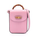 【7千円OFFクーポン対象×P5倍】グッチ GUCCI バンブー ハンドバッグ バッグ レザー レディース ピンク系 702106 【中古】