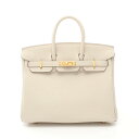 【10万円OFFクーポン対象×P5倍】エルメス HERMES バーキン25 ハンドバッグ バッグ トゴ トゴ レディース ホワイト系 【中古】