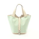 エルメス HERMES ピコタンロックPM ラッキーデイジー ハンドバッグ バッグ レザー ヴォースイフト ヴォースイフト レディース ホワイト系 / グリーン系 / ヴェール/ブラン H083546CKAD 【中古】(4)