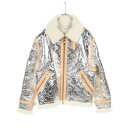 ルイ・ヴィトン LOUIS VUITTON シアリングジャケット モノグラムミラー 衣料品 アウター ラムレザー / シアリング ラムレザー メンズ シルバー系...