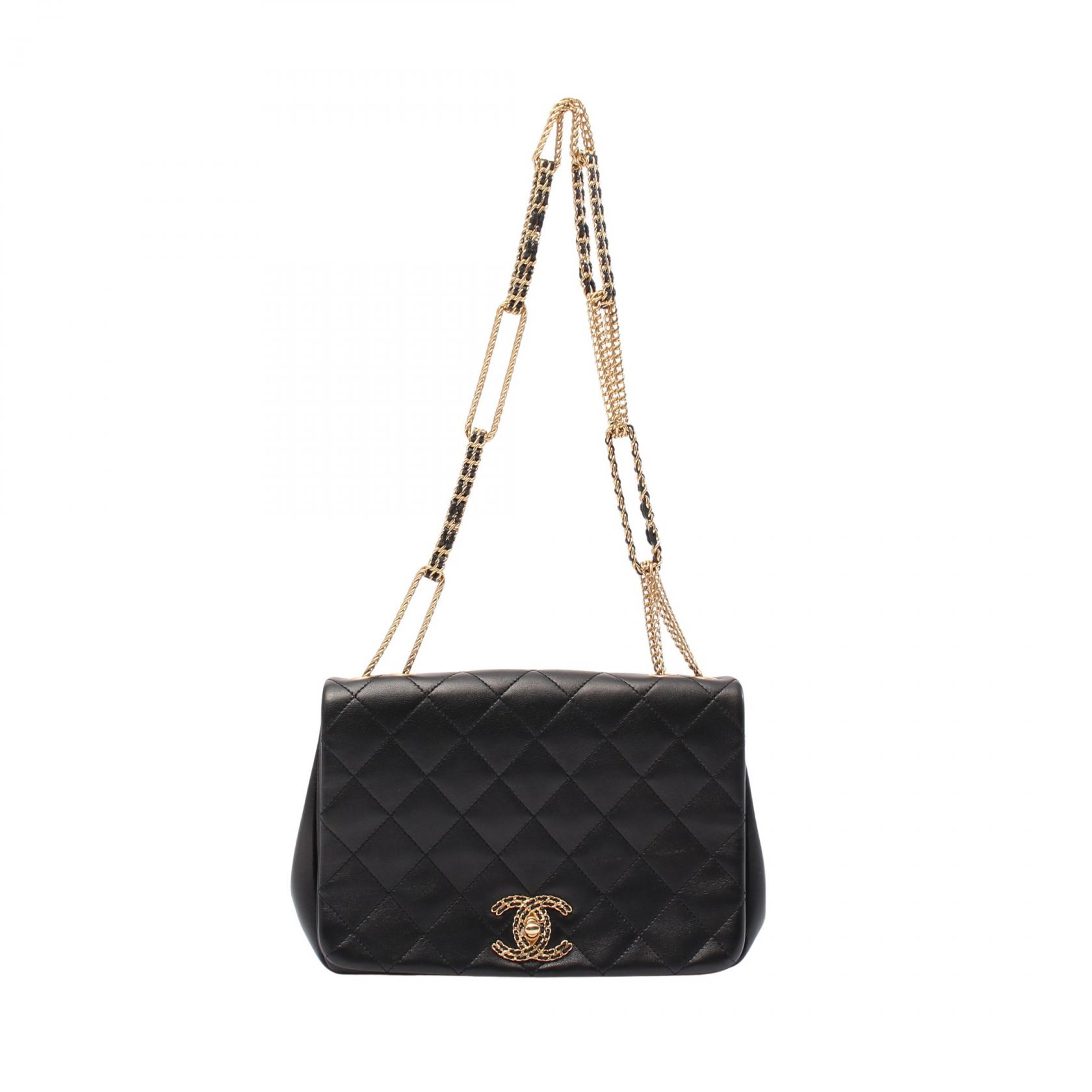 【10万円OFFクーポン対象×P5倍】シャネル CHANEL マトラッセ ショルダーバッグ バッグ ラムスキン(羊革) レディース ブラック系 AS2975 【中古】