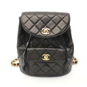 【6万円OFFクーポン対象×P5倍】シャネル CHANEL マトラッセ リュックサック バックパック バッグ ラムスキン(羊革) レディース ブラック系 A10...