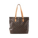【15%OFFクーポン対象】ルイ・ヴィトン LOUIS VUITTON カバメゾ トートバッグ バッグ PVCコーティングキャンバス レザー モノグラム レディース ブラウン系 M51151 【中古】(4)