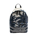 【7千円OFFクーポン対象×P5倍】ディオール Dior ディオールパームズ リュックサック バックパック バッグ キャンバス レザー レディース ネイビー系 ...