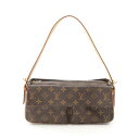 【5%OFFクーポン×P5倍】ルイ・ヴィトン LOUIS VUITTON ヴィバシテMM ショルダーバッグ バッグ PVCコーティングキャンバス レザー モノグラム レディース ブラウン系 M51164 【中古】(4)